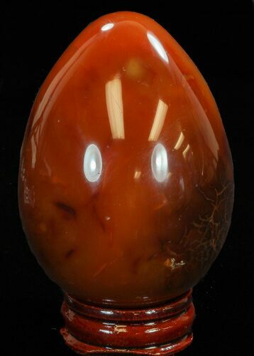 Deep Red Carnelian Agate Egg #41189